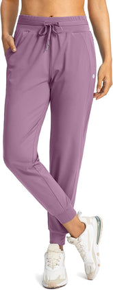 Women'S Joggers Pants with Zipper Pockets High Waisted Athletic Tapered Sweatpants for Women Workout Lounge